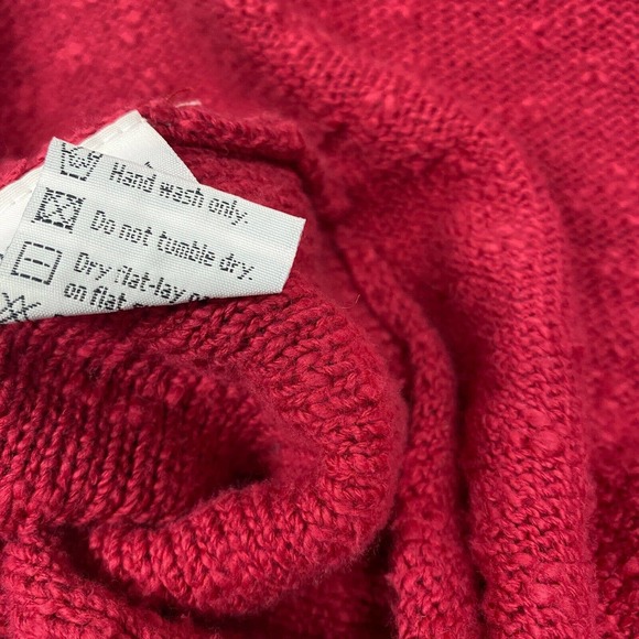 Habitat Womens Sweater Red Large Lagenlook Pullover Button Knit Boxy Casual Top - Picture 11 of 13